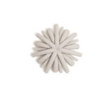Broche Radia da KUBOLAB: disco de espinhos radiais em PLA branco, impresso em 3D