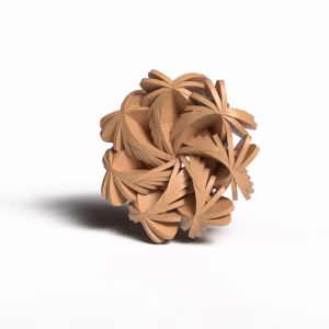 Broche FLOE – Design Orgânico Impresso em 3D com PLA Sustentável