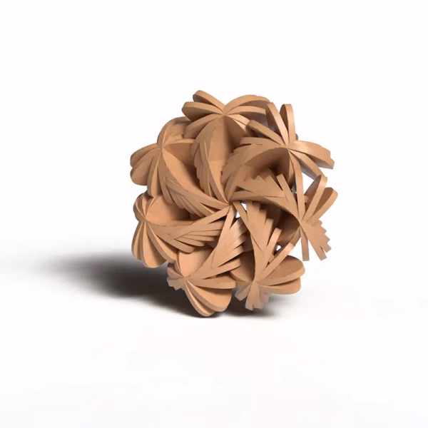 Broche FLOE – Design Orgânico Impresso em 3D com PLA Sustentável